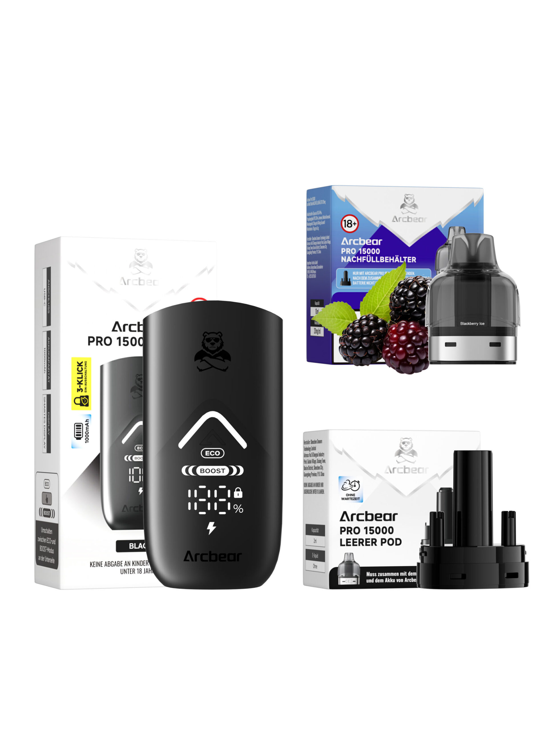 Arcbear Pro 15000 | Starter Kit | Blackberry Ice
