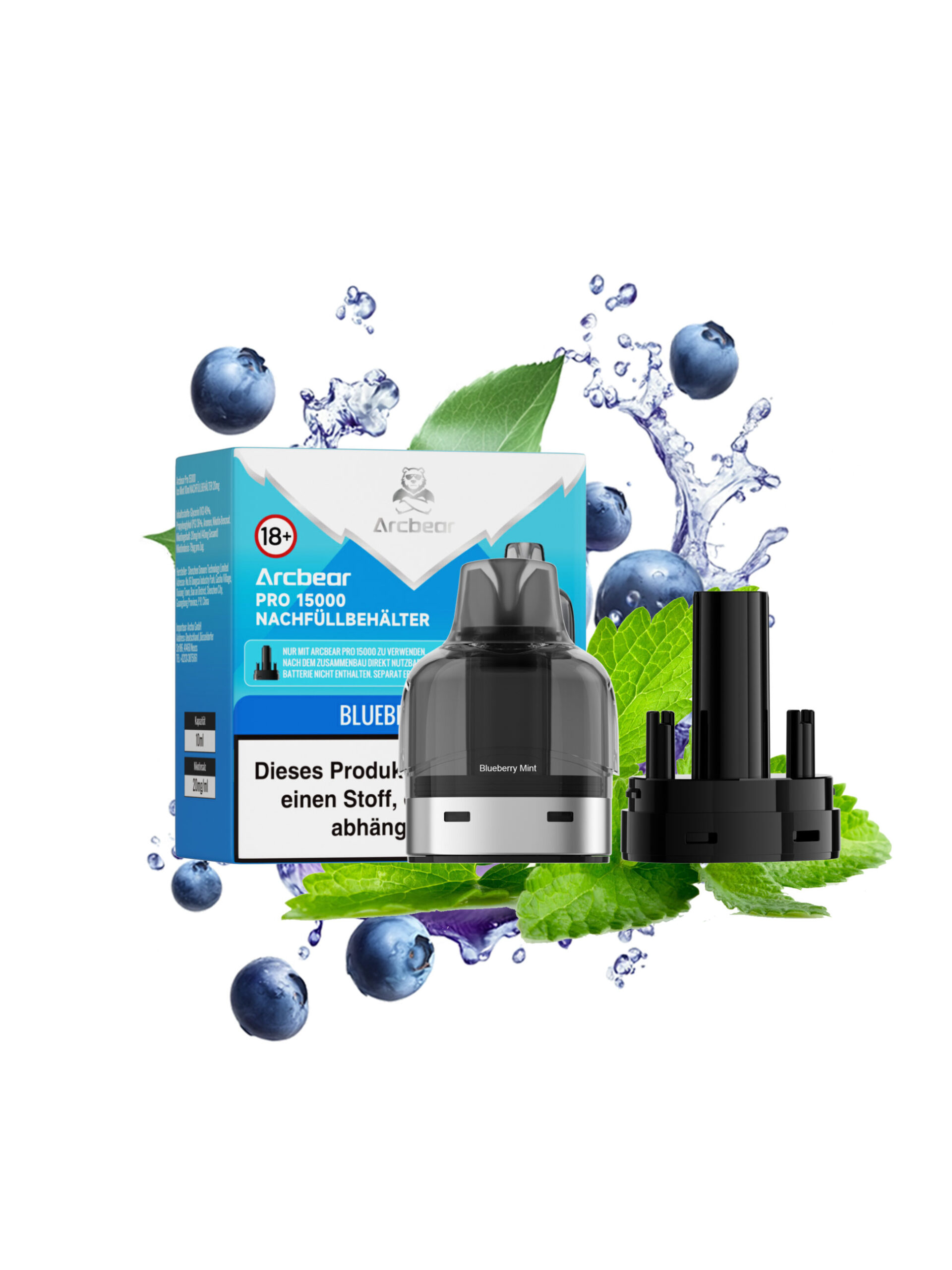 Arcbear Pro 15000 | Blueberry Mint | Liquid Pod