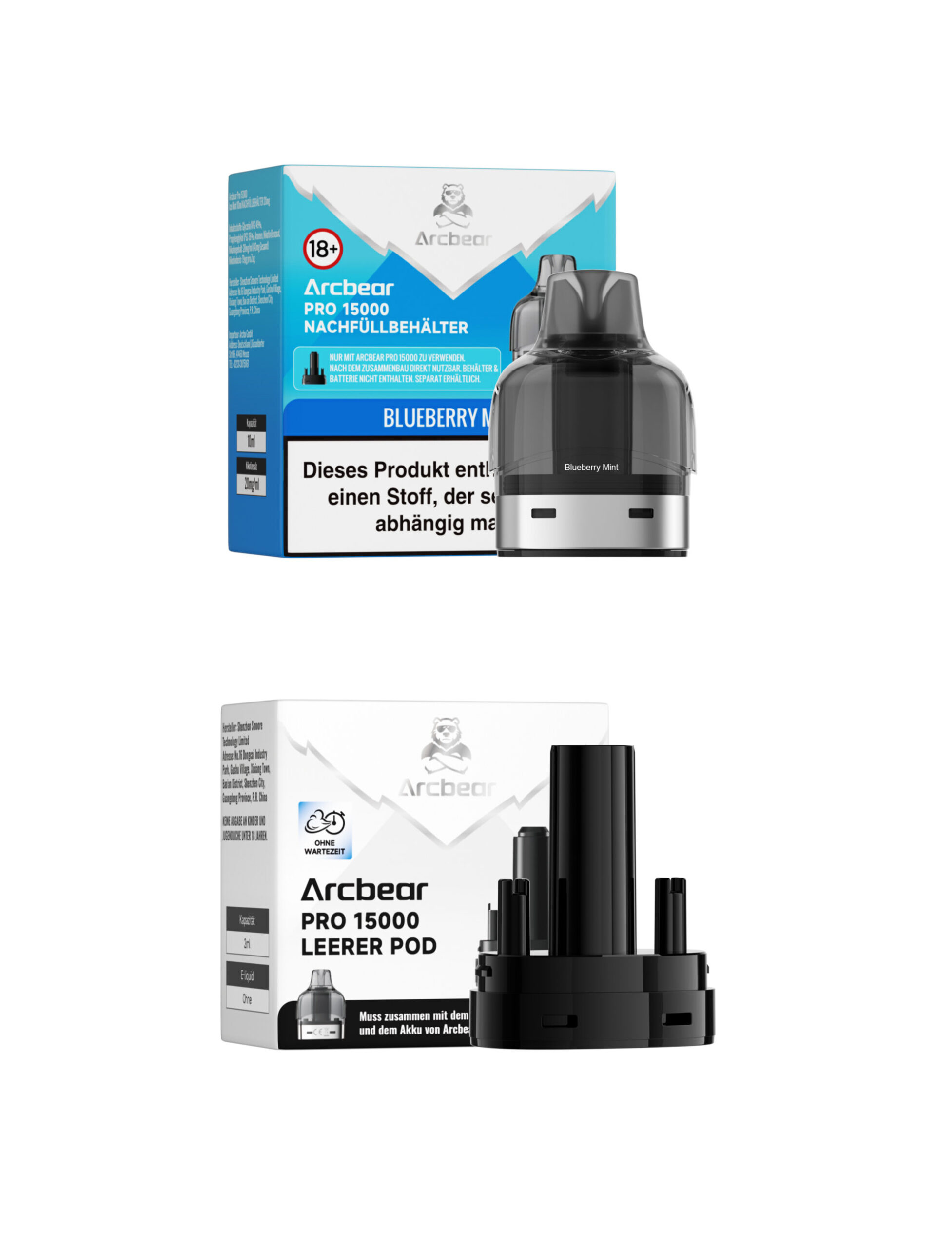 Arcbear Pro 15000 | Blueberry Mint | Liquid Pod