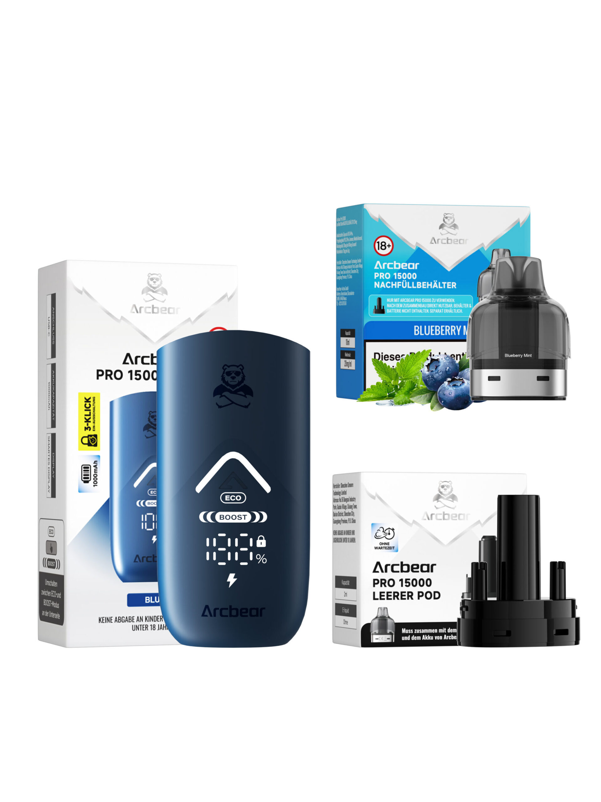Arcbear Pro 15000 | Starter Kit | Blueberry Mint