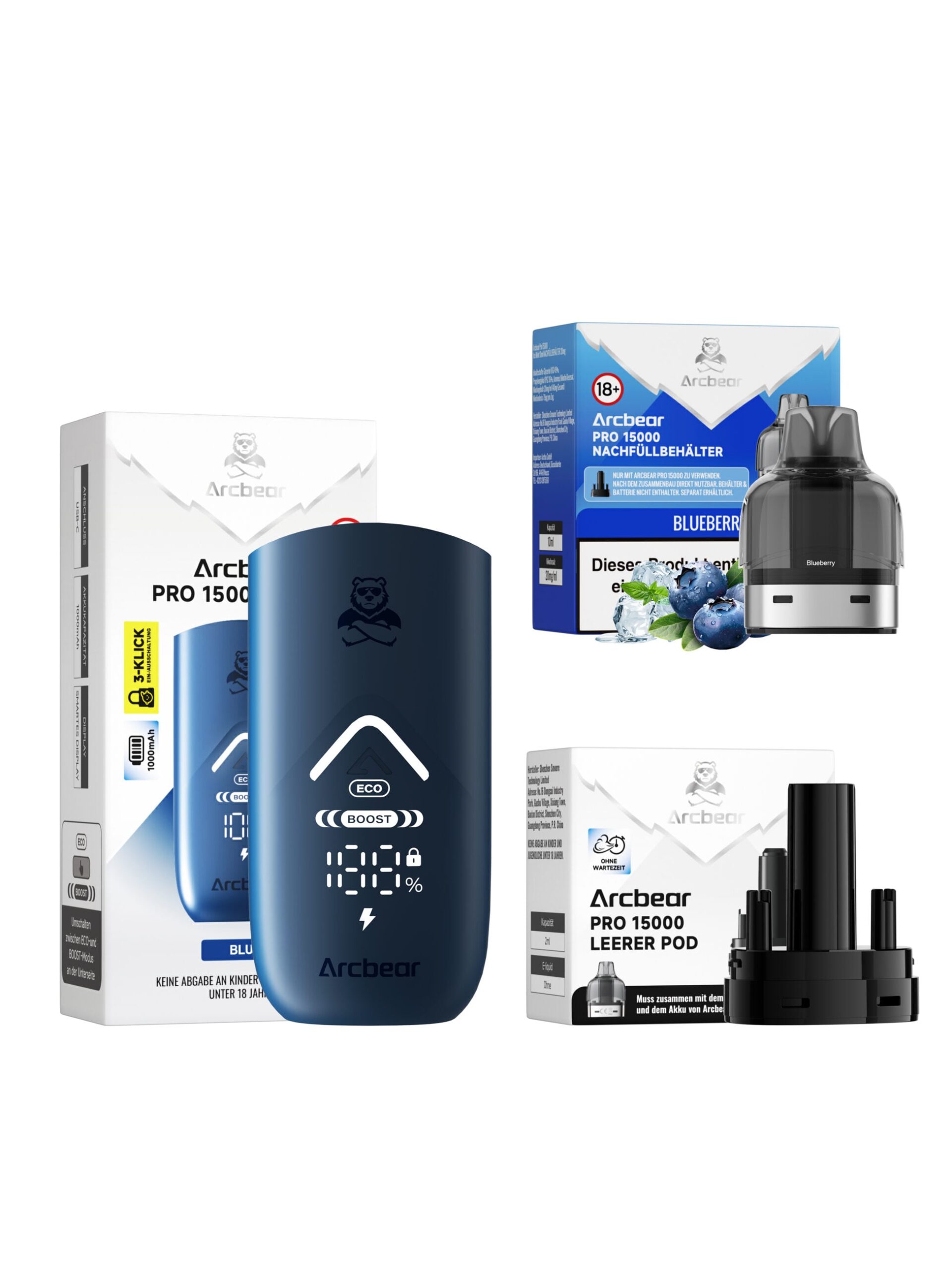 Arcbear Pro 15000 | Starter Kit | Blueberry