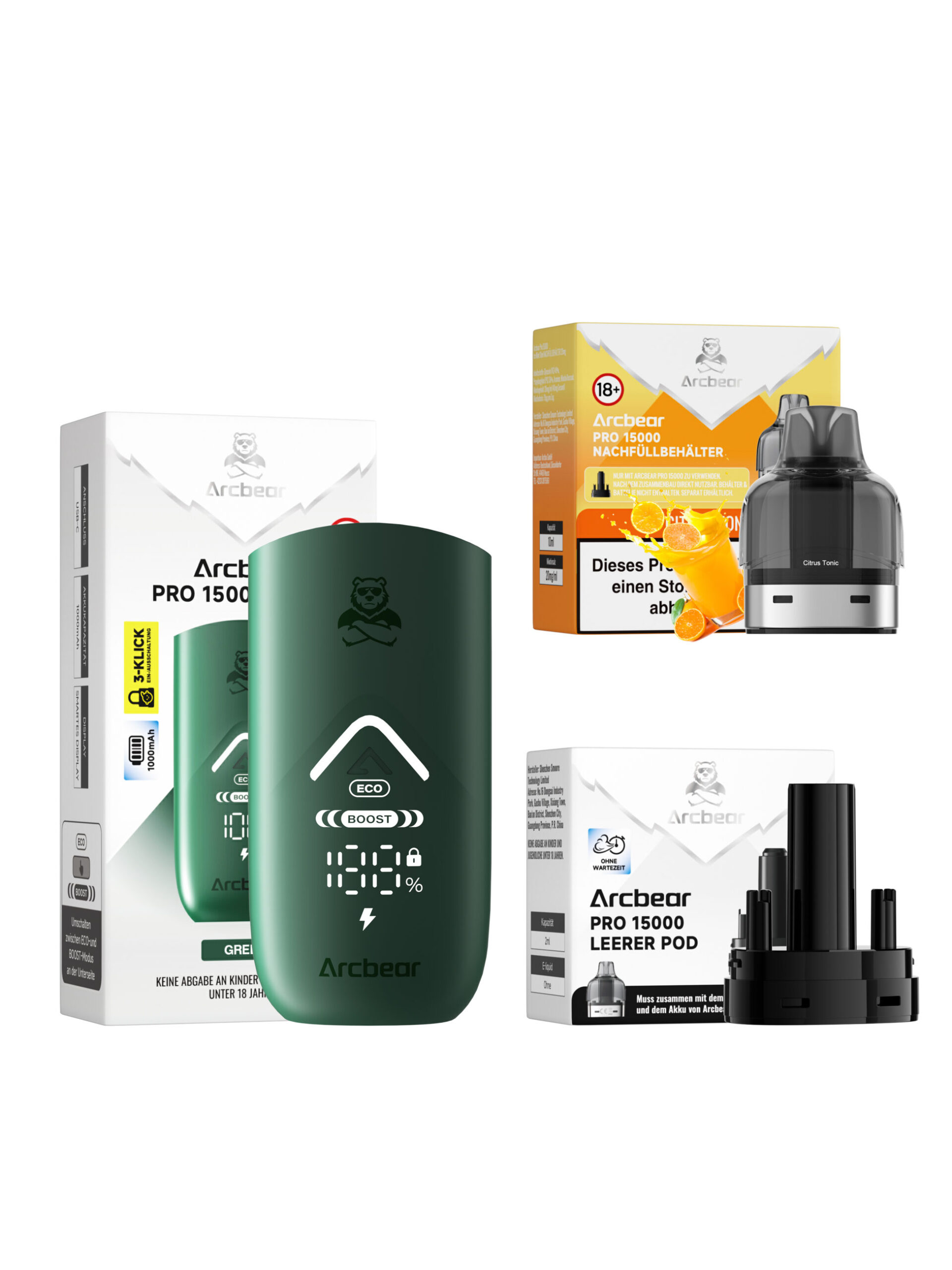 Arcbear Pro 15000 | Starter Kit | Citrus Tonic