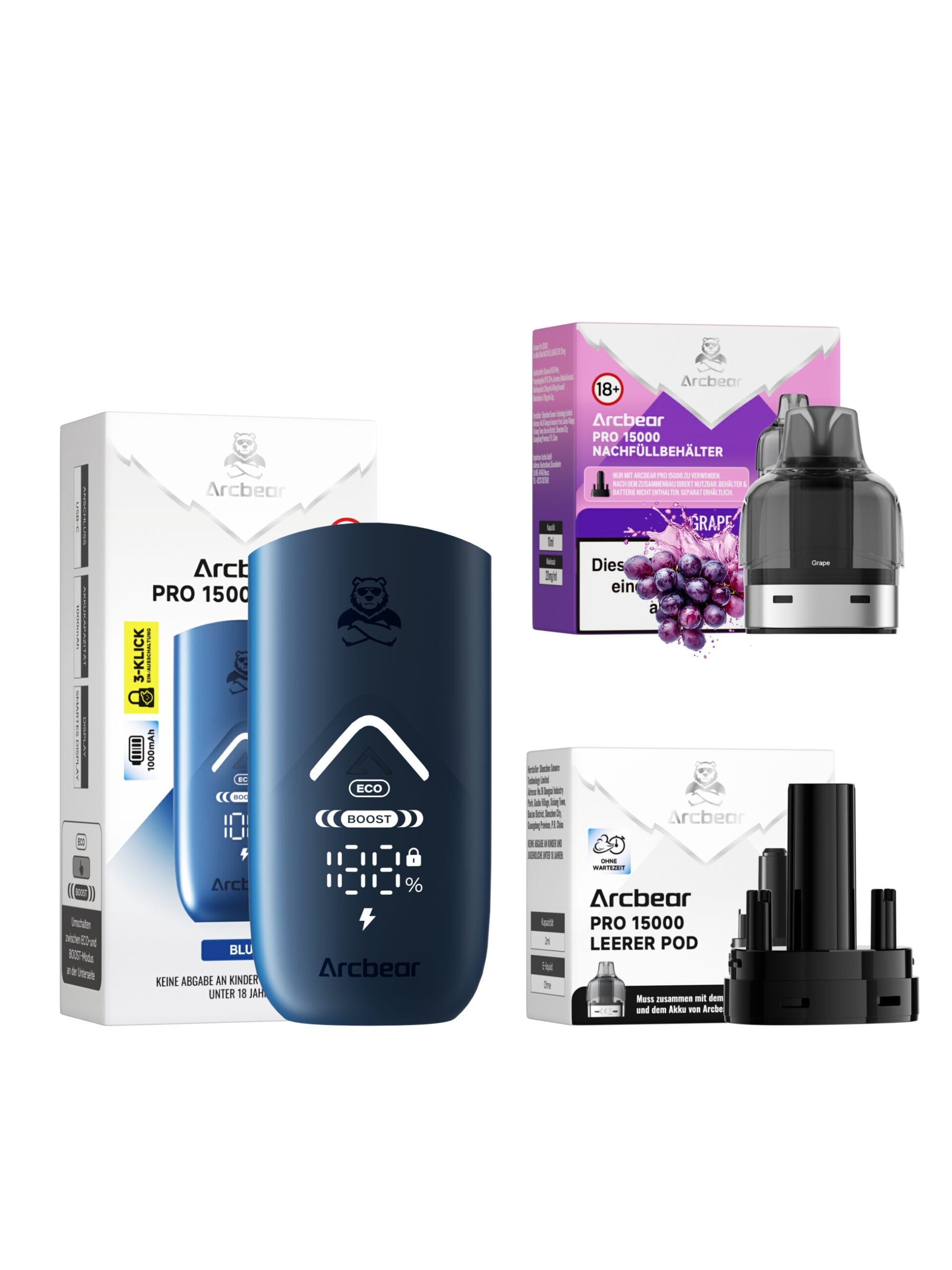 Arcbear Pro 15000 | Starter Kit | Grape