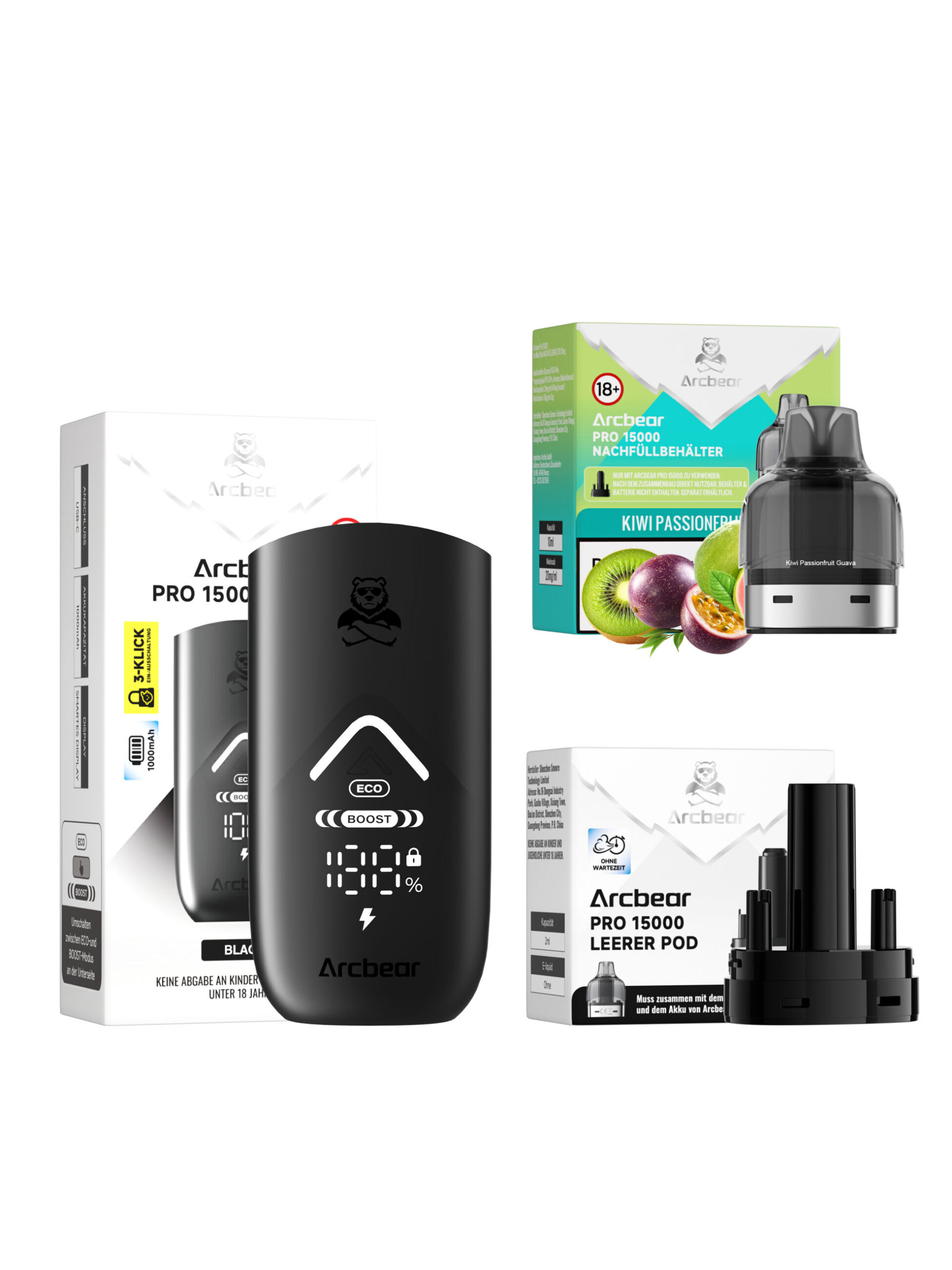 Arcbear Pro 15000 | Starter Kit | Kiwi Passionfruit Guava