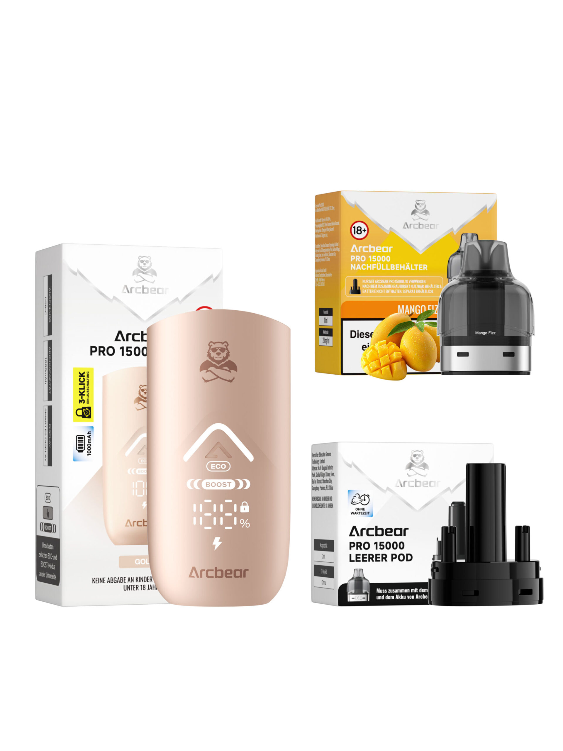 Arcbear Pro 15000 | Starter Kit | Mango Fizz