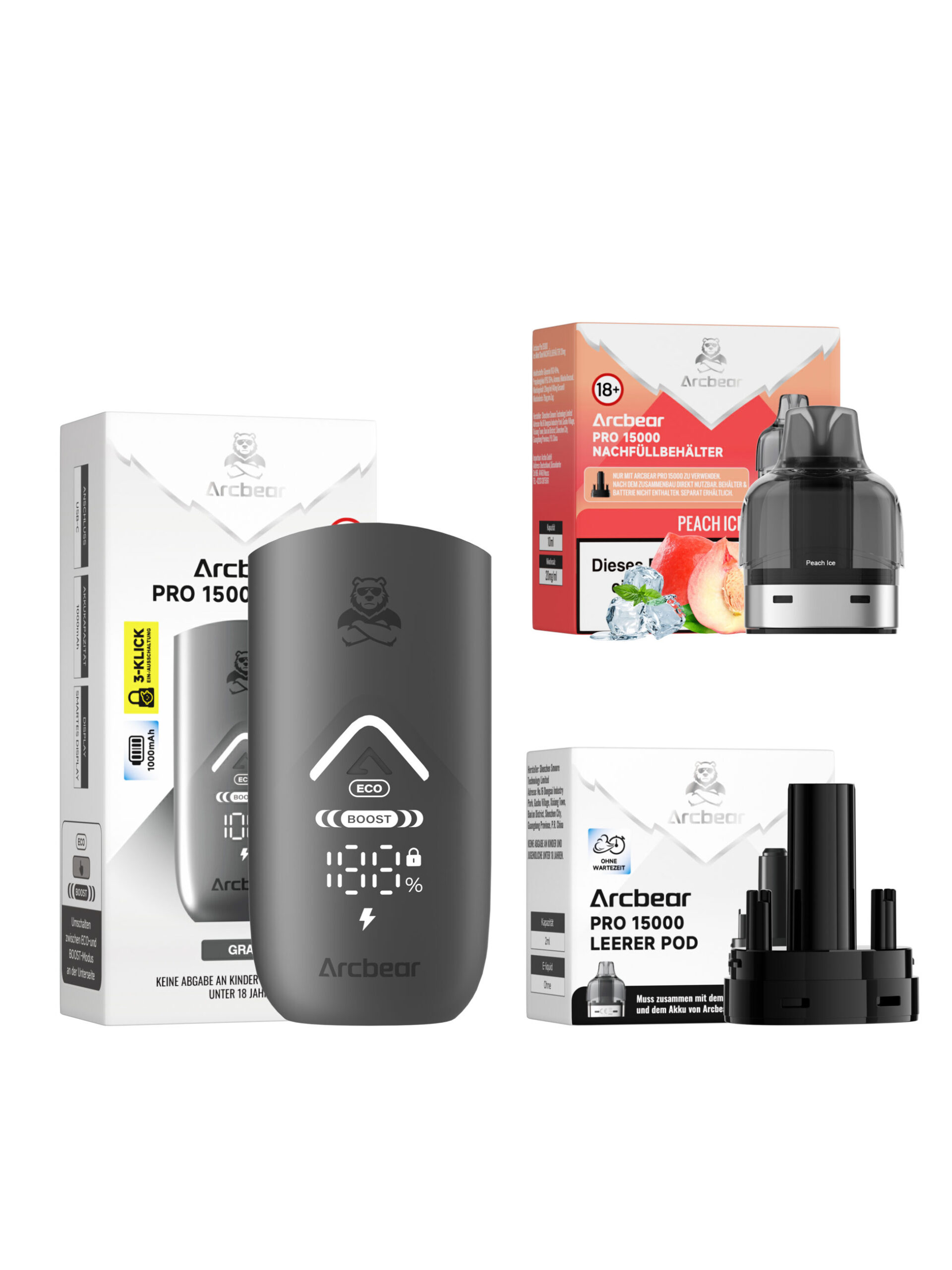 Arcbear Pro 15000 | Starter Kit | Peach Ice